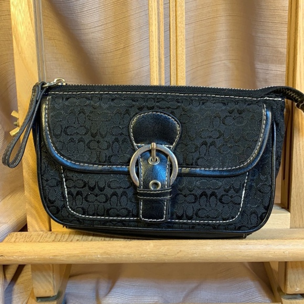 Coach vintage wallet/pouch leather/canvas